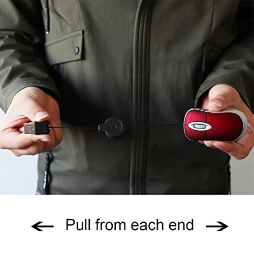 Mini Retractable Optical Mouse - Wired