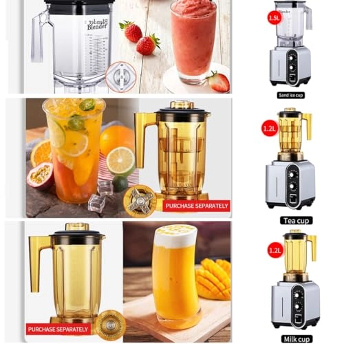 Commercial Soundproof Smoothie Machine - Quiet soundproof design 6-blade alloy steel smart touch screen