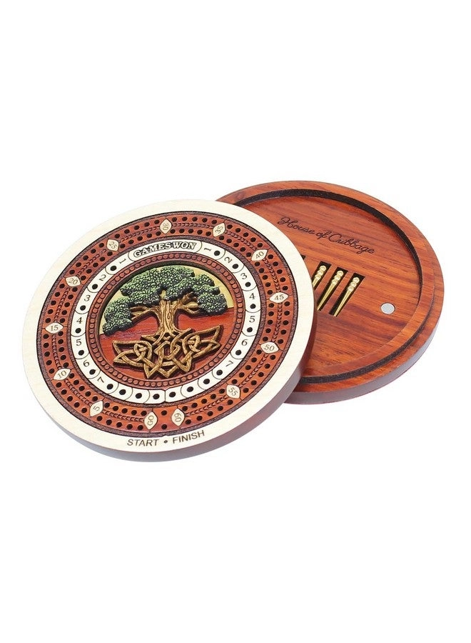 Cribbage Board - 2 Track 60 Points Bloodwood / Maple Wood