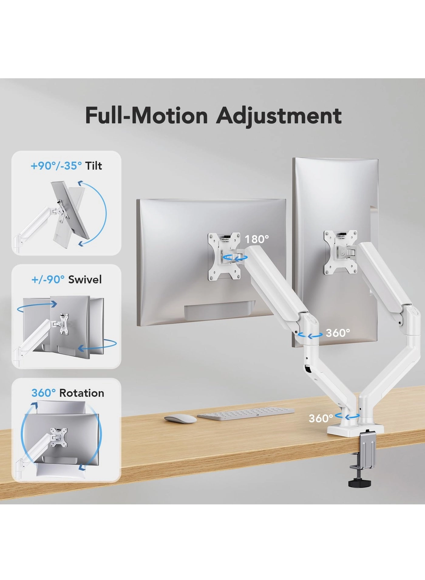 YZG-F160W - Dual Arm 32 in 75*75-100*100mm