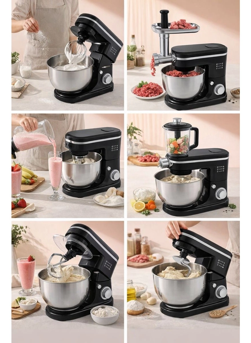 3-in-1 Multi-Function Kitchen Stand Mixer - 6.5L