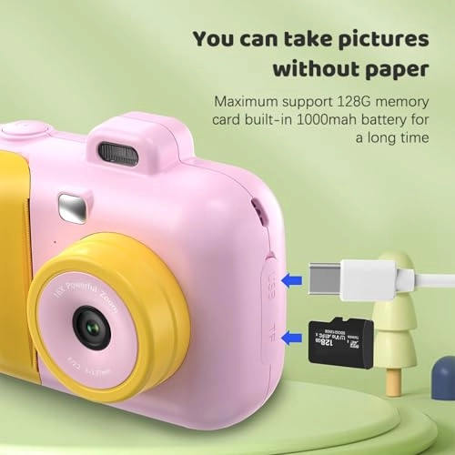 Cute Kids Instant Camera - 42M 2.7K 2.4-inch IPS