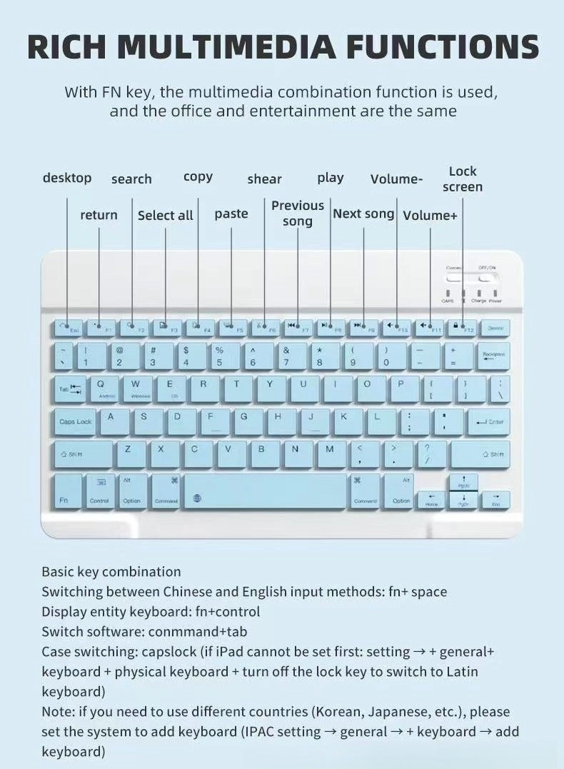 Bluetooth Keyboard and Mouse Combo