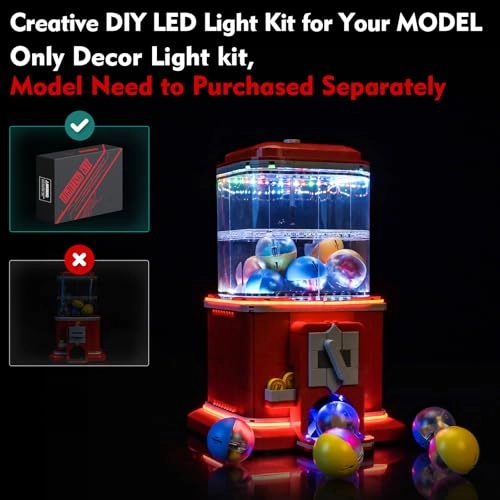 Light kit Compatible with Lego 21358 Minifigure Vending Machine - Red Standard Version LED