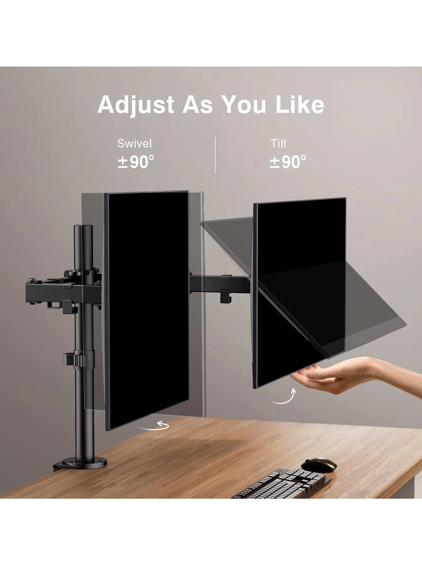 Dual Monitor Desk Mount Stand - 2