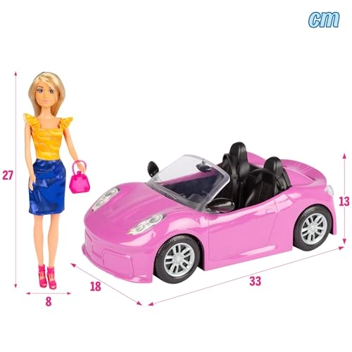 Isabella Articulated Doll - 27 cm Convertible Car Ages 3+