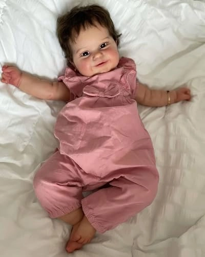 Reborn Baby Doll - 24 Inch Hand-Rooted Hair Ages 3+