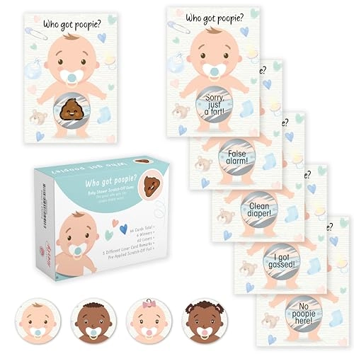 Baby Shower Games - 66 pcs Adult English