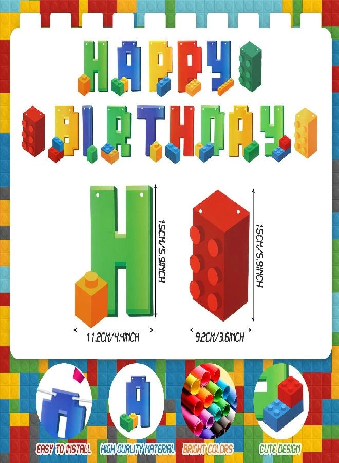 Building Blocks Birthday Supplies - 32 Pieces