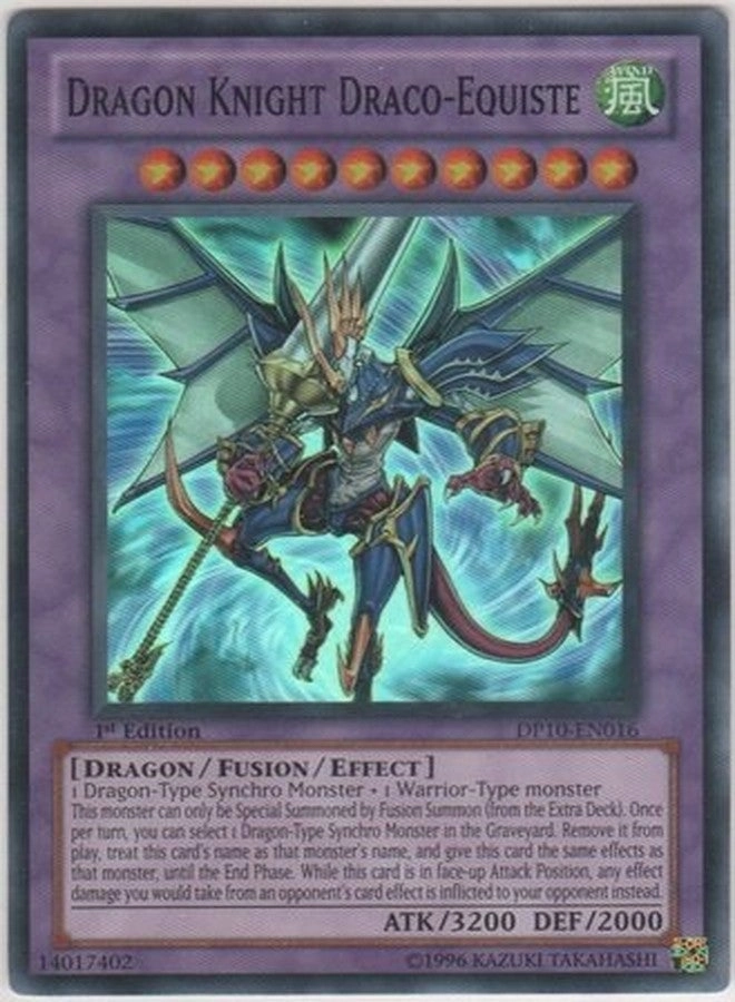 Yu-Gi-Oh! Dragon Knight Draco-Equiste DP10-EN016 - Duelist Pack 10 1st Edition Super Rare