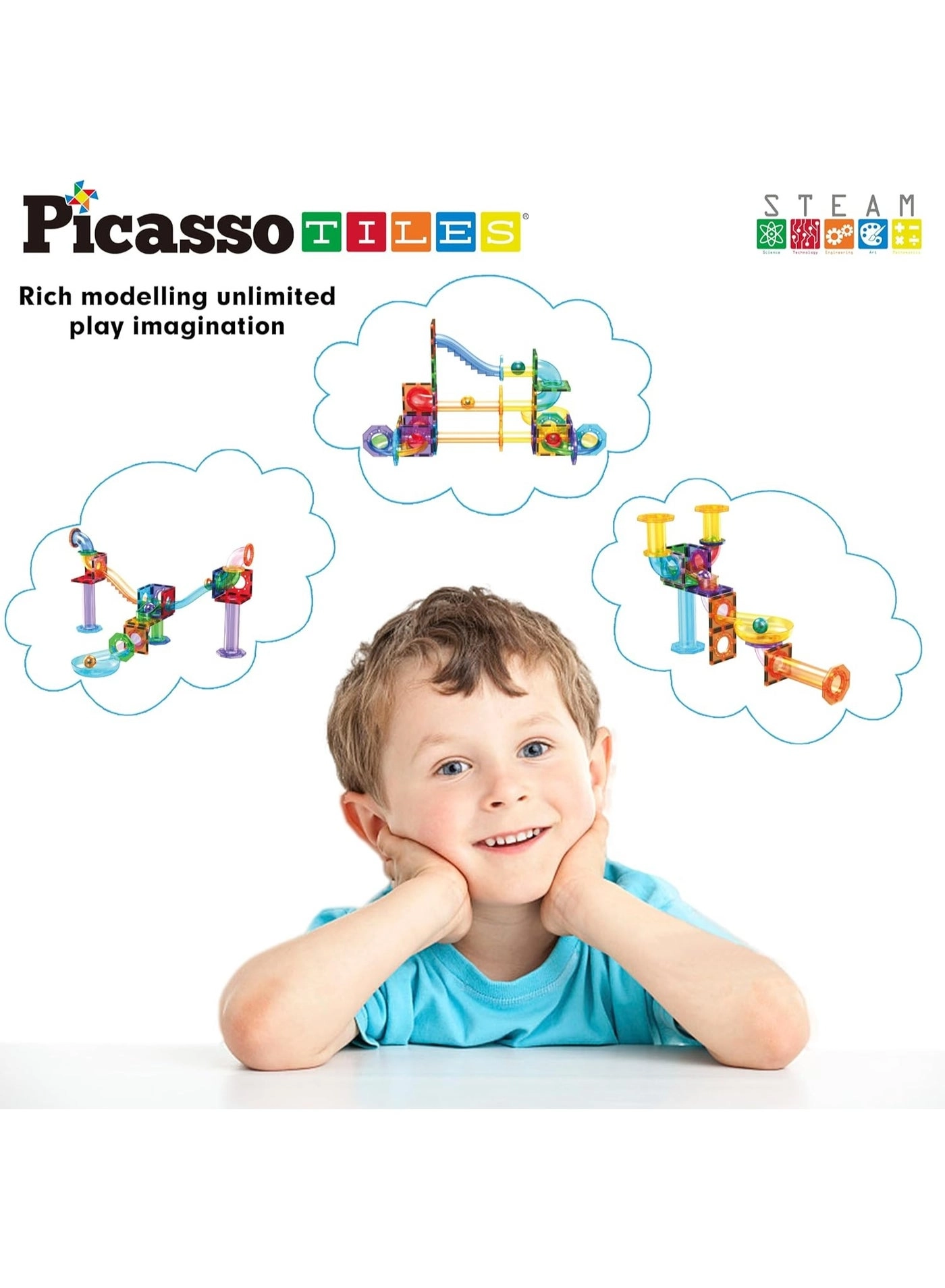 Magnetic Marble Run Set - 3+ Years 60 pieces