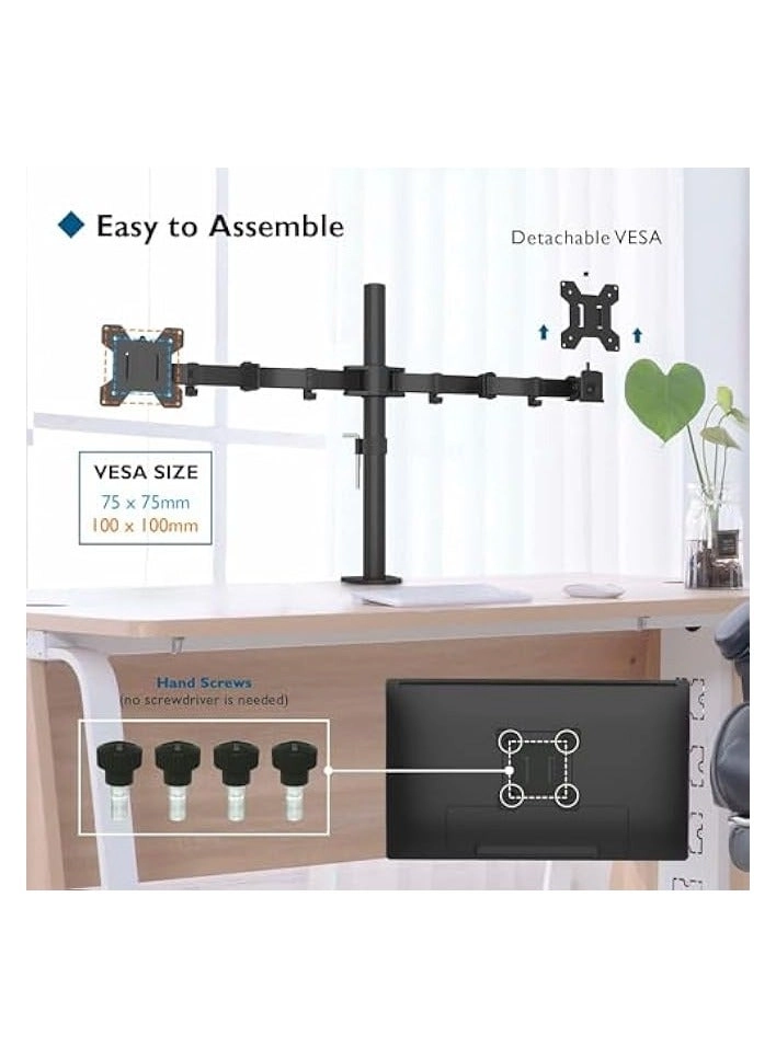Dual LCD Monitor Desk Mount Stand - 2 27in