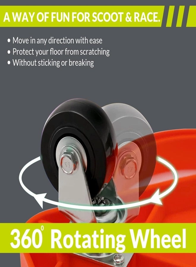 Sitting Scooter Board - Handles Plastic Purple