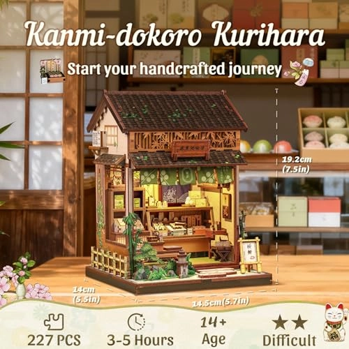 Book Nook Dollhouse Kit - Kanmi-dokoro Kurihara