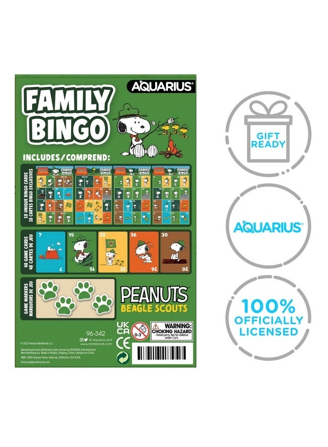 Peanuts Snoopy Beagle Scouts Family Bingo - English