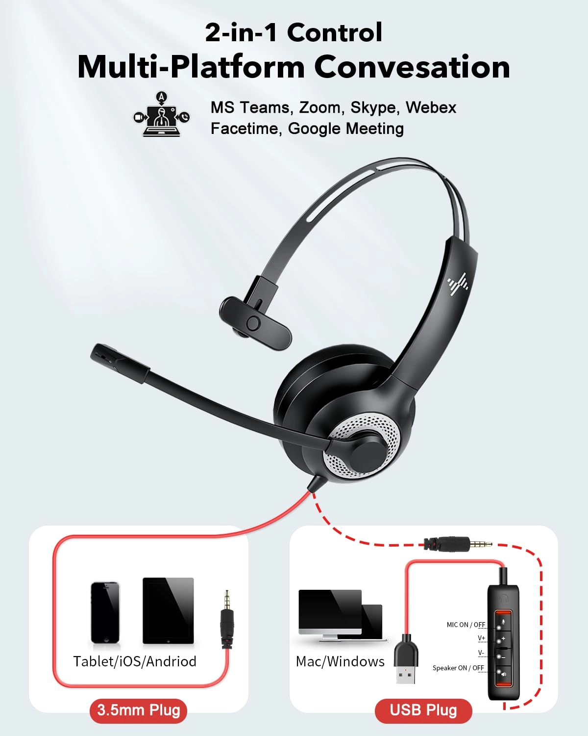 EH01 Wired Headset