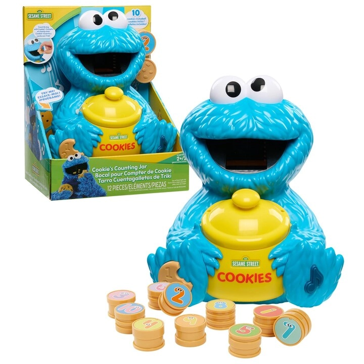 Just Play Sesame Street Cookie's Counting Jar - 2 Up 12-Pieces