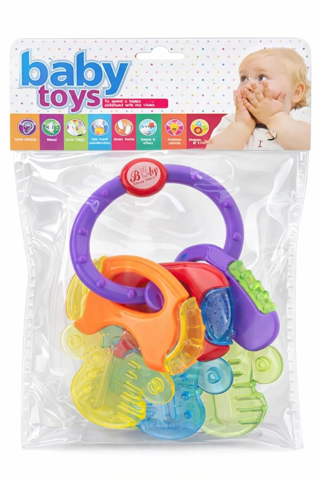 2 in 1 Teether - Beech Wood, Silicone