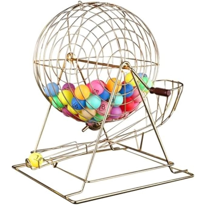 BINGO CAGE - 100 NUMBER BALLS 13-INCH METAL
