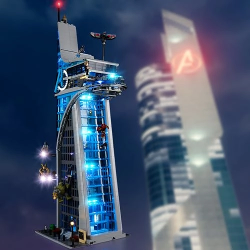 LED Lighting Kit - Paper for LEGO Marvel Avenger Tower 76269 less than 6 V