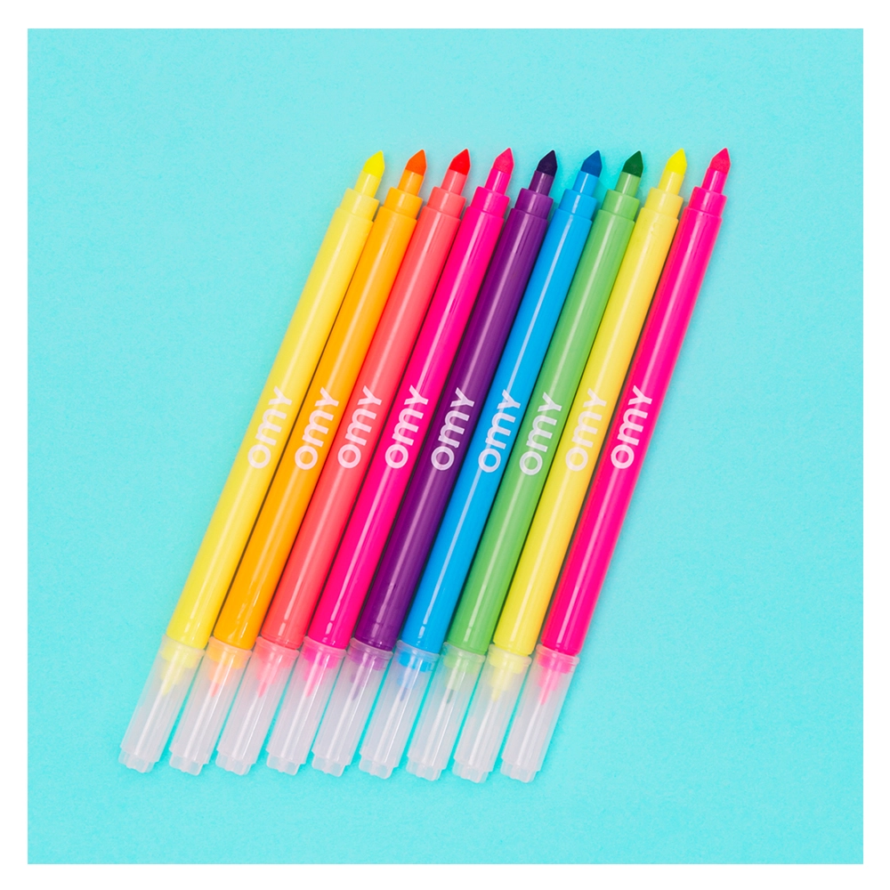 Felt Pen Neon - 9 Neon-Yellow Neon-Orange Neon-Green Neon-Blue Neon-Pink