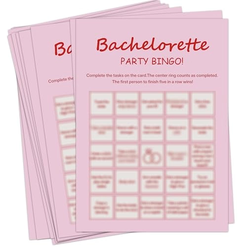 Bachelorette Party Bingo Cards - Adult 25