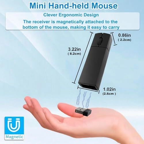 3 Mode Magnetic Ultra-Thin Mouse - Bluetooth USB