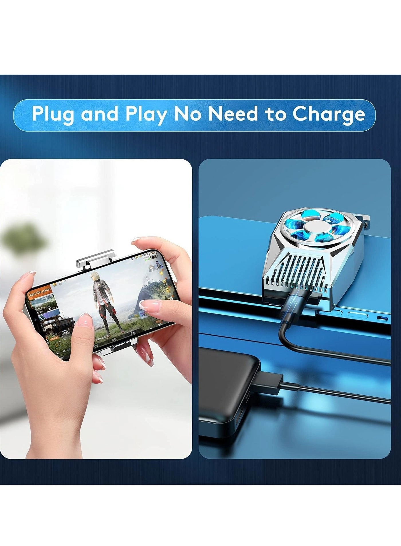 Phone Cooling Fan - Portable Mini Heatsink for iPhone iOS/Android
