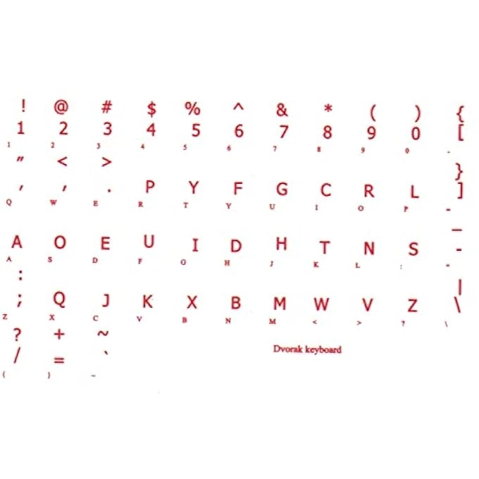 rayihni DVORAK SIMPLIFIED KEYBOARD STICKERS - DVORAK