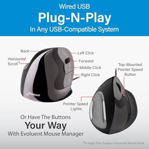 VerticalMouse D Ergonomic Mouse - Wireless