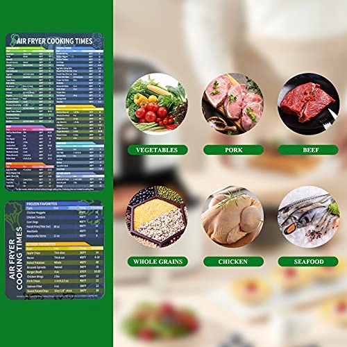 Air Fryer Magnetic Cheat Sheet - Plastic 2 Pack