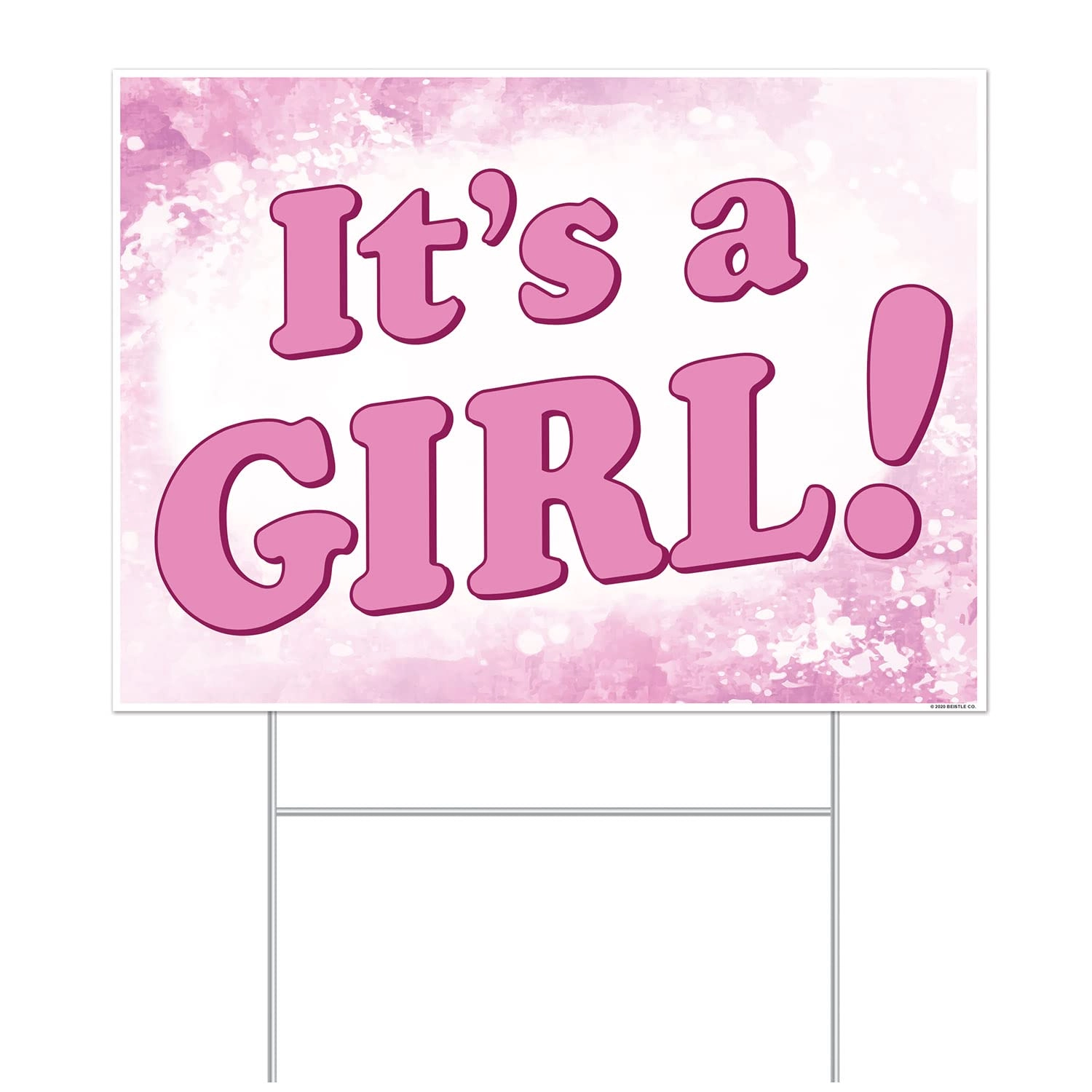 Beistle It's A Girl! Yard Sign - 1 piece(s) birth announcement baby shower