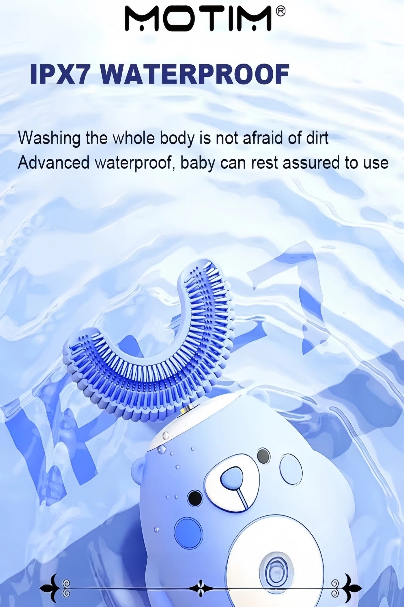 Kids Electric Toothbrush - U-Shaped Ultrasonic, 2 U-Shaped + 2 Straight Replacement Heads