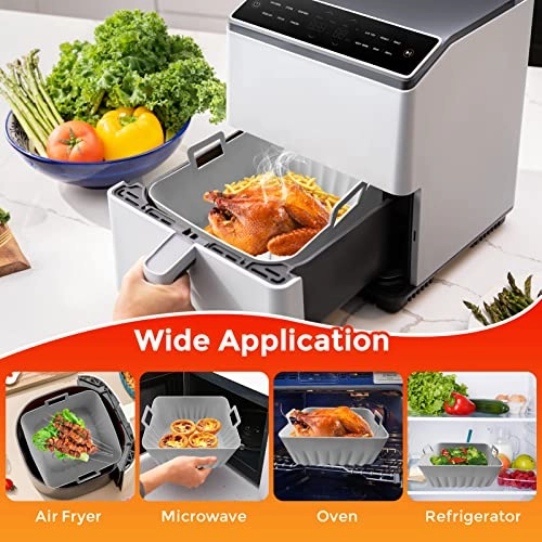 Silicone Liners Square - 8 Inch Reusable Heat Resistant