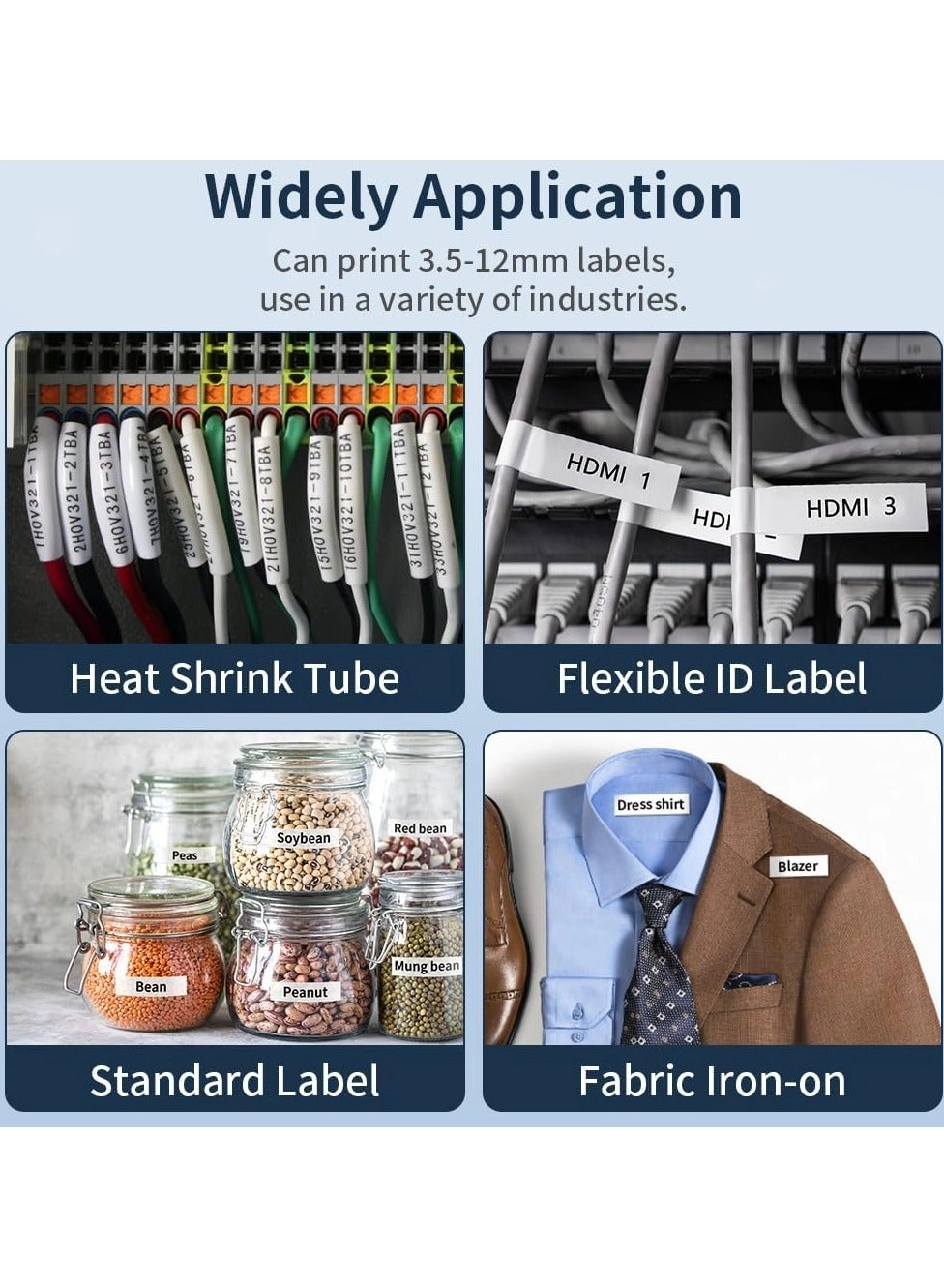 E1000 PRO - Thermal transfer 3.5mm|6mm|9mm|12mm