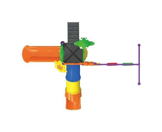 Multi Purpose Kids Outdoor Playing Equipments - 770x320x280cm 2+ Years