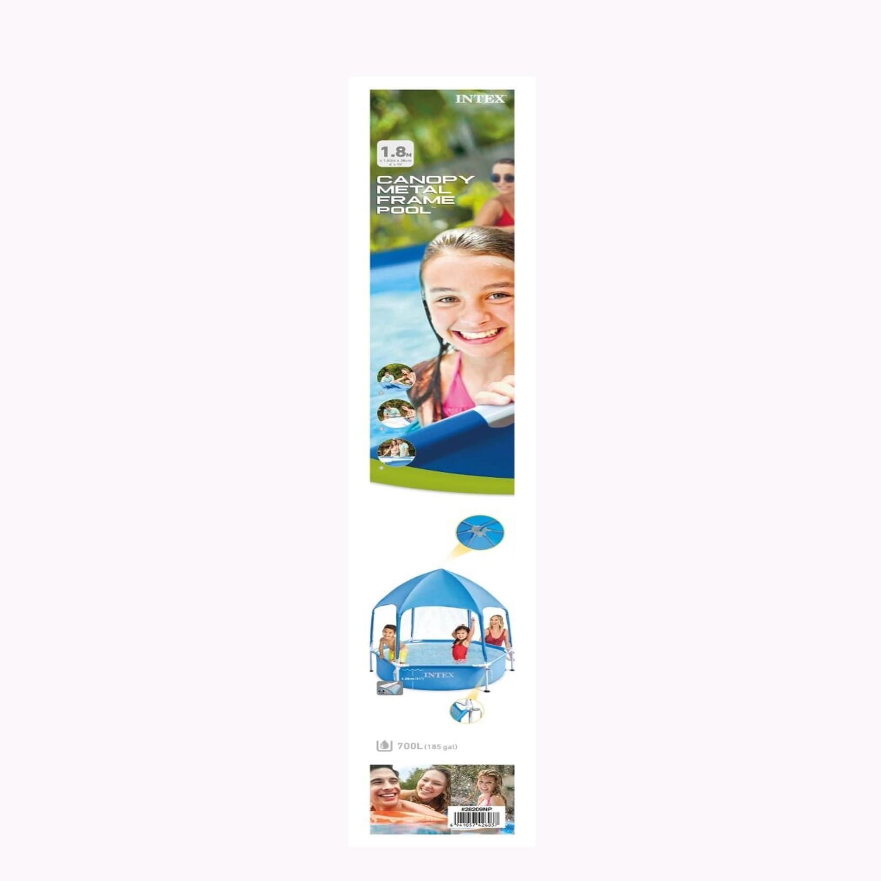 Canopy Metal Frame Pool - 1.83m x 38cm 700L