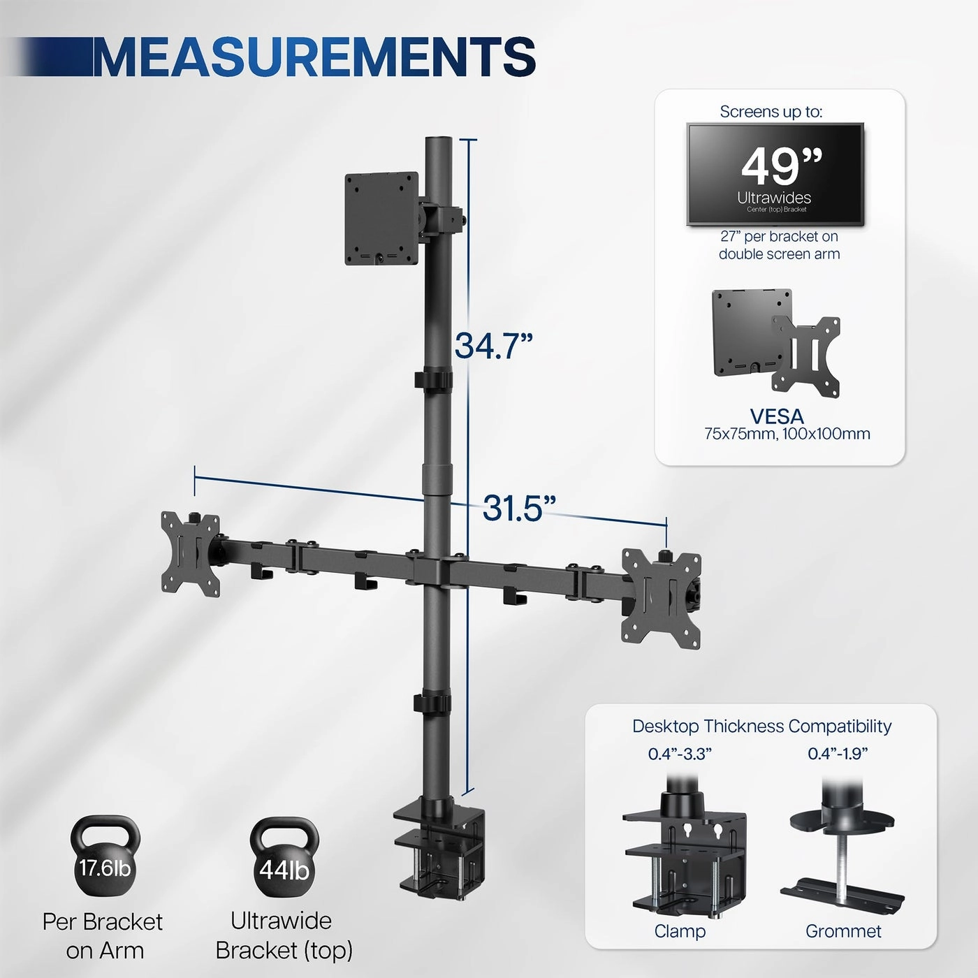 STAND-V103T - Triple 49 inch