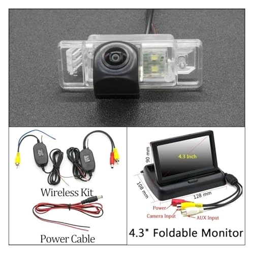 Reversing Camera - Night vision Cam 4.3 Fold Wireles 1280 x 720