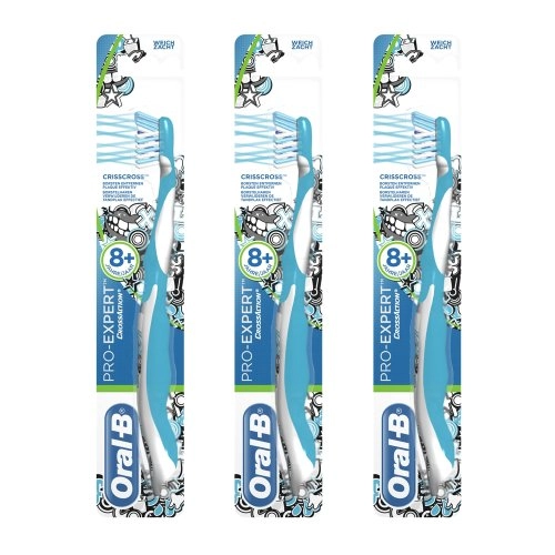 Pro Expert Cross Action Toothbrush - Kids 3-Piece Pack