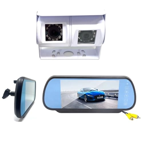 Dual Motorhome Reversing and Rearview Camera - Night vision Phono cabling 720p