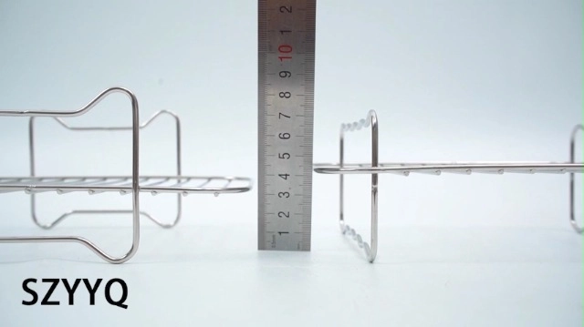 Steam Grill + Skewer Rack + Grill Stick - stainless steel 2PCS