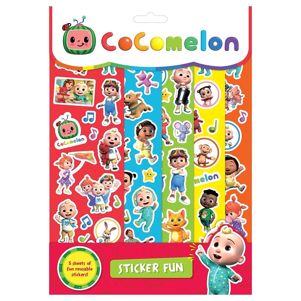 ALLIGATOR BOOKS LTD UK Cocomelon Reusable Sticker Pad 5 pcs