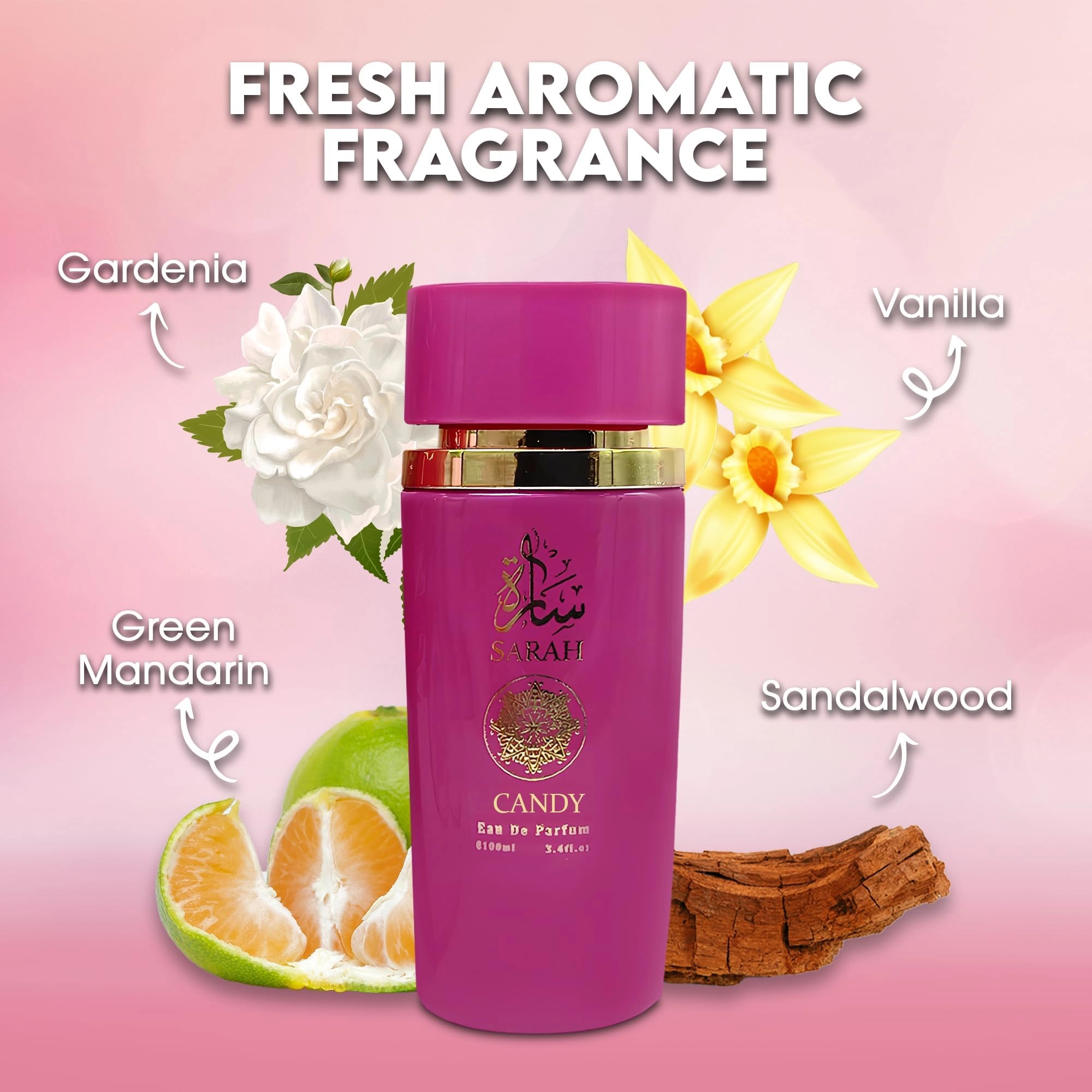 Kiara Mango Punch + Sarah Pink + Milano Women + Sarah Candy - Eau de Parfum 13.6 Fluid Ounces