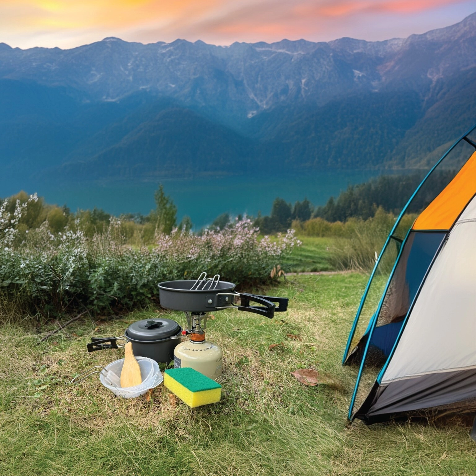 10-in-1 Camping Cookware Set - 1.2L