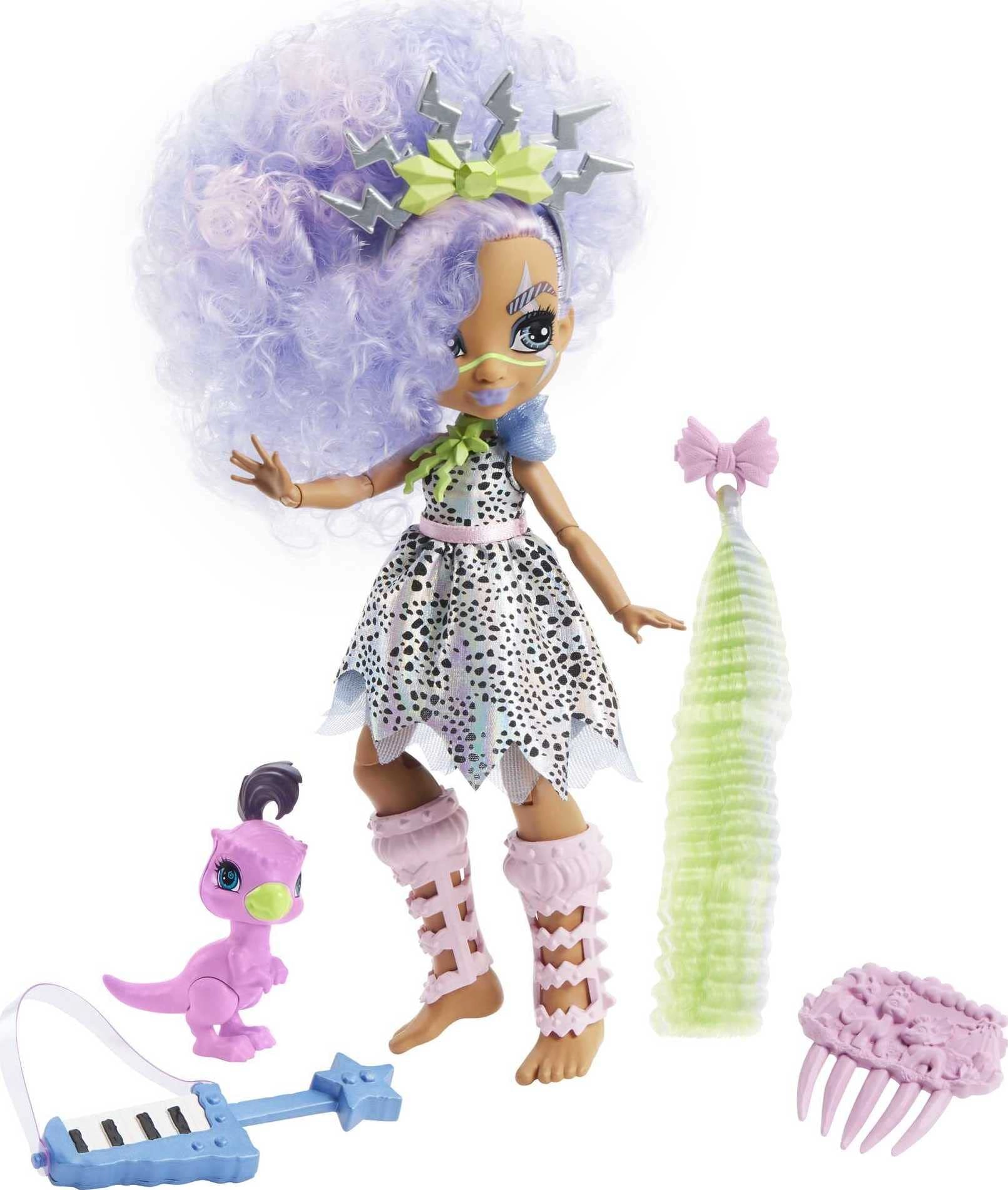Bashley Doll - 10-inch Lavender Hair with Dino Pet Ages 4+