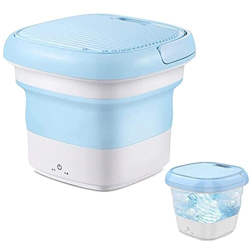 Mini Foldable Portable Washing Machine Small Automatic Washer Deep Cleaning Machine Washing Capacity 0.8 Kg, for Apartment Dormitory Travel,Green