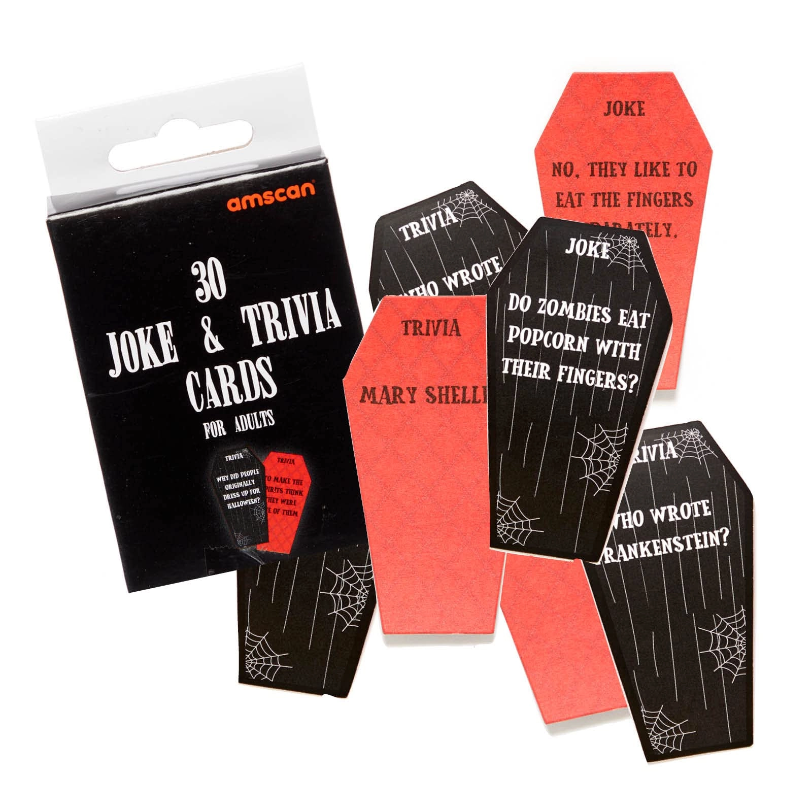 Amscan Halloween Joke & Trivia Cards - English 3 years and up 30 pieces