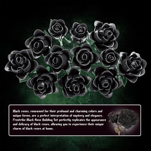Dark Rose Building Blocks Flower Set - 585 pcs