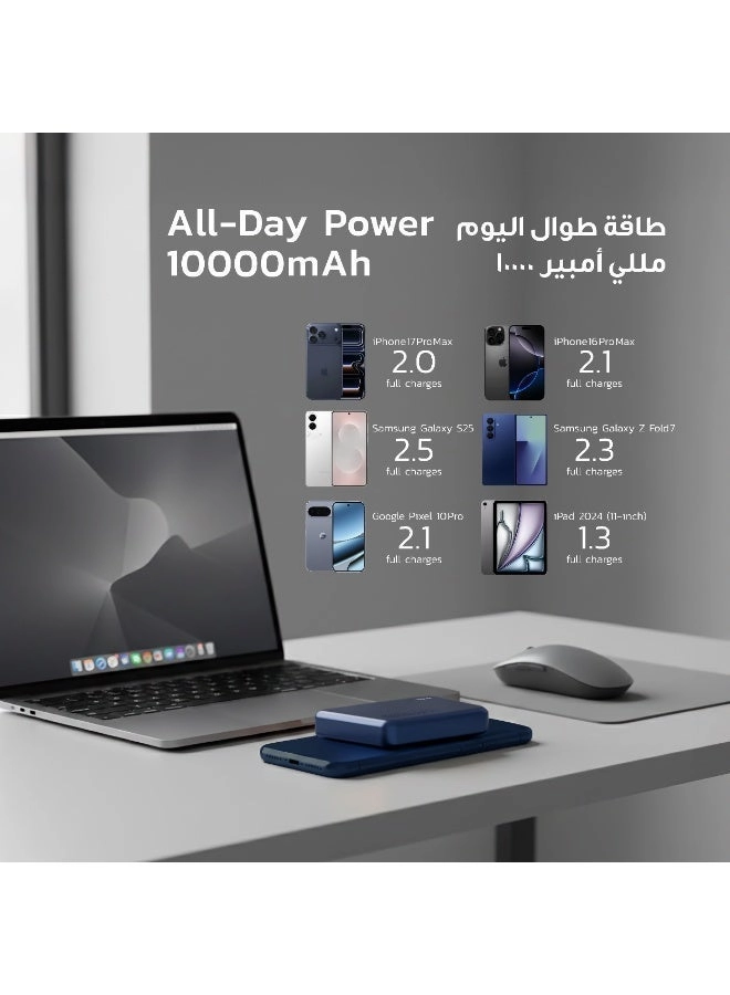 PDPBFCH067BU - 10000mAh 20W Fast charging Wireless 1 Type-C